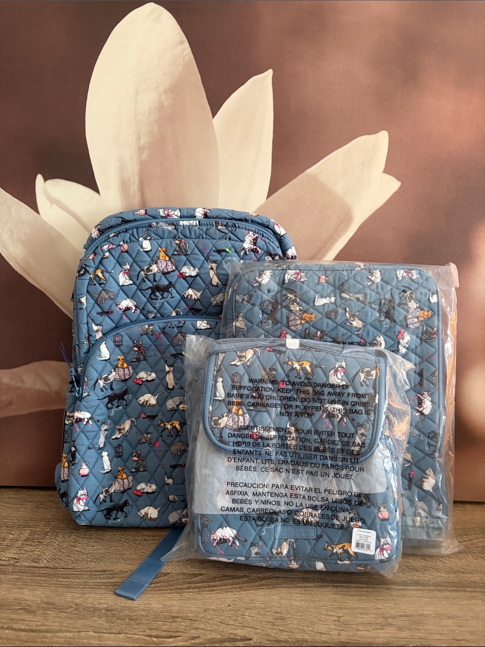 VB Essential Large Backpack SET Cats Meow 😻 NWT